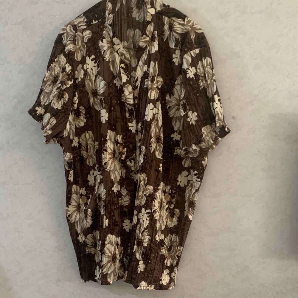 Penningtons Dark Brown Floral Blouse